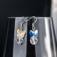 白水晶蝴蝶款耳环 Clear Quartz Earrings