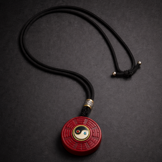 紫金砂八卦平安吊坠 CINNABAR PEACE PENDANT