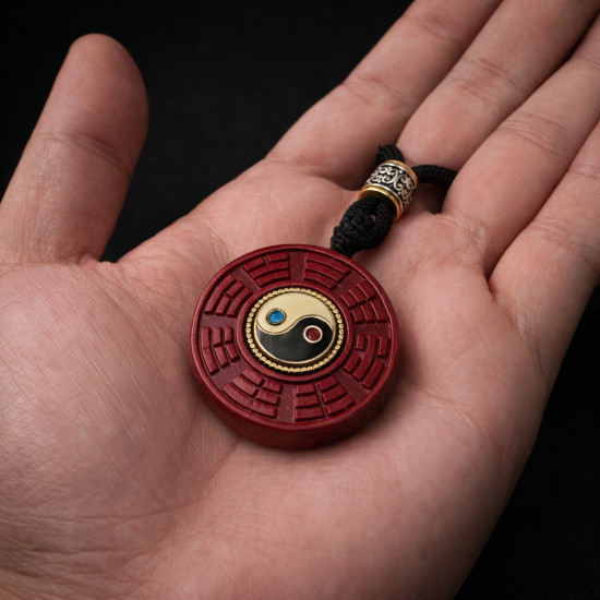 紫金砂八卦平安吊坠 CINNABAR PEACE PENDANT