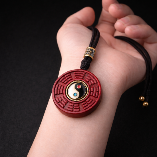 紫金砂八卦平安吊坠 CINNABAR PEACE PENDANT