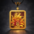 招财灵狐唐卡吊坠 Spiritual Fox Thangka Pendant