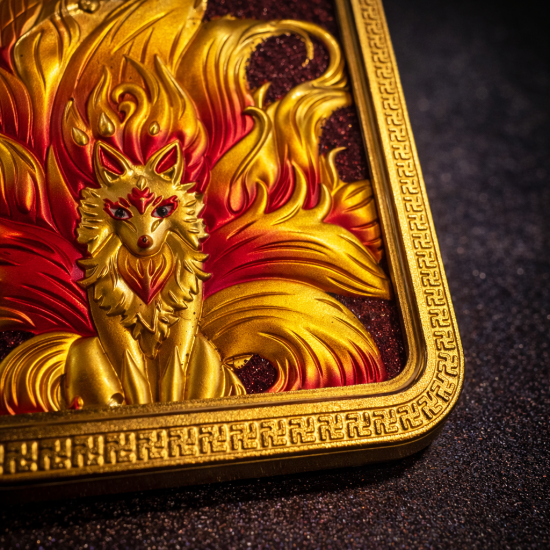 招财灵狐唐卡吊坠 Spiritual Fox Thangka Pendant 招财灵狐唐卡吊坠 Spiritual Fox Thangka Pendant