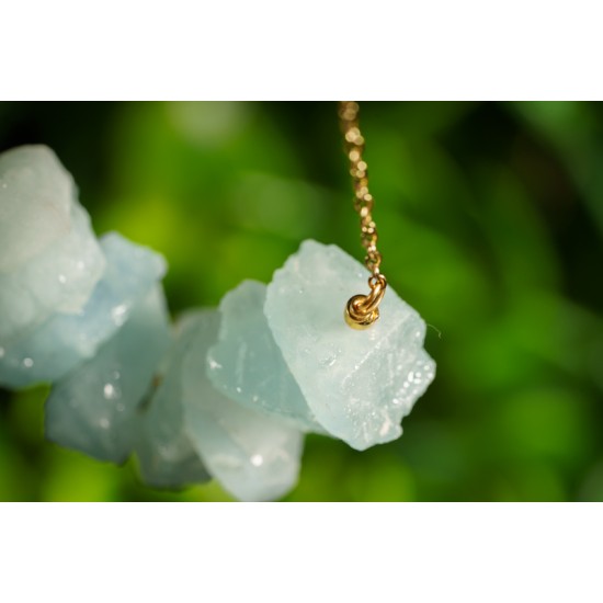 海蓝宝原石吊坠 Aquamarine Original Stone Pendant