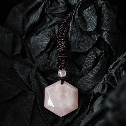 粉水晶大卫星吊坠 Rose Quartz Star of David Pendant 粉水晶大卫星吊坠 Rose Quartz Star of David Pendant