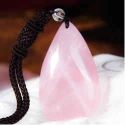 粉水滴吊坠 Rose Quartz Pendant 粉水滴吊坠 Rose Quartz Pendant