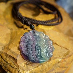 萤石孔雀吊坠 萤石孔雀吊坠