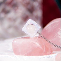 蓝月光方块吊坠 Blue Moonstone Pendant 蓝月光方块吊坠 Blue Moonstone Pendant