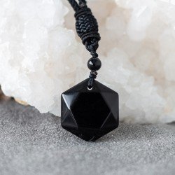 黑曜石大卫星吊坠 Obsidian Star of David Pendant 黑曜石大卫星吊坠 Obsidian Star of David Pendant