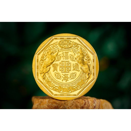 福海吸金钱包 - 拉链款 (黑色)