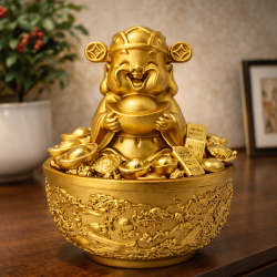 财神聚财宝盆 WEALTH GOD'S TREASURE BOWL