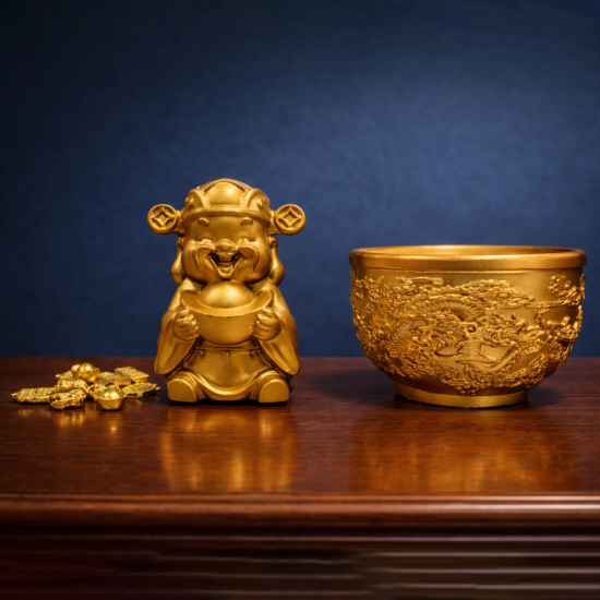 财神聚财宝盆 WEALTH GOD'S TREASURE BOWL