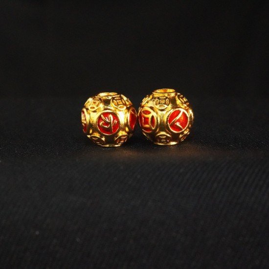 红色八方来财珠 Red Abundance Prosperous Bead