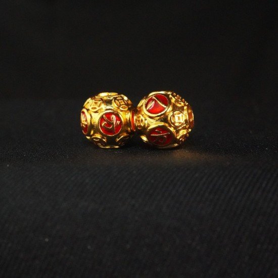 红色八方来财珠 Red Abundance Prosperous Bead