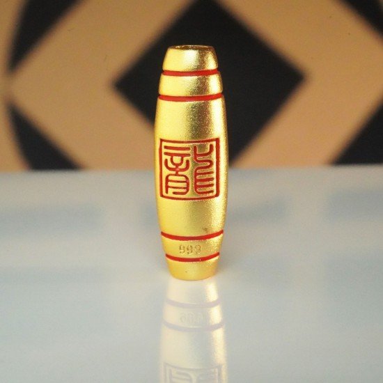 红龙天珠 Red Dragon Dzi Bead
