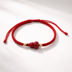 朱砂纳福手绳 CINNABAR FORTUNE RED STRING