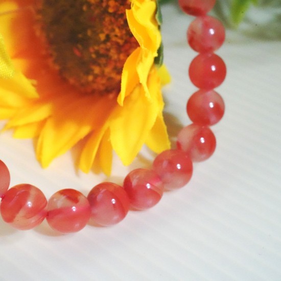 南红手链 8mm South Red Agate Bracelet