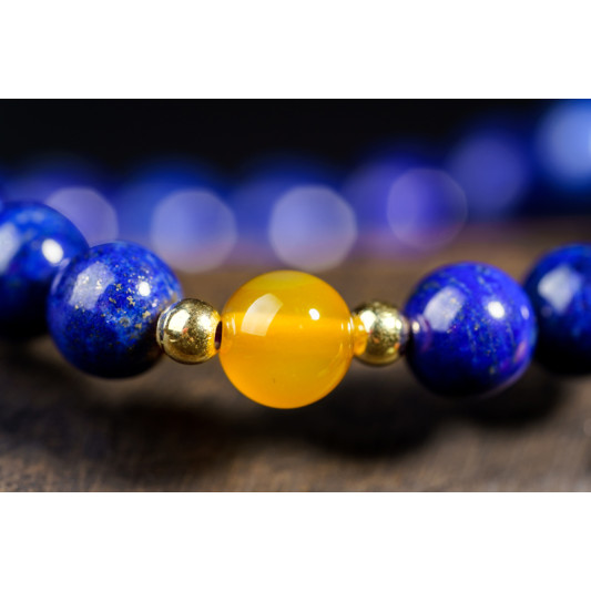 如意青金石手链 Lapis Lazuli Bracelet 8mm