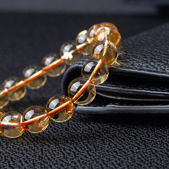 极品黄水晶手链 (圆珠) Citrine Bracelet