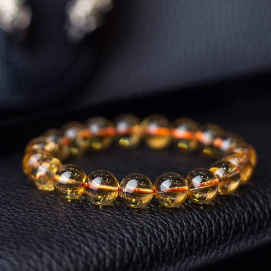 极品黄水晶手链 (圆珠) Citrine Bracelet