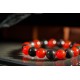 琼玉龙晶手链 Red Agate and Obsidian Bracelet