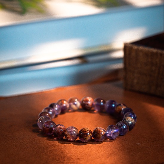 紫幽灵手链 Amethyst Phantom Quartz Bracelet