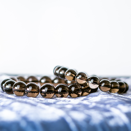 茶水晶手链 ( 圆珠 ) Smoky Quartz Bracelet ( Round Shape )