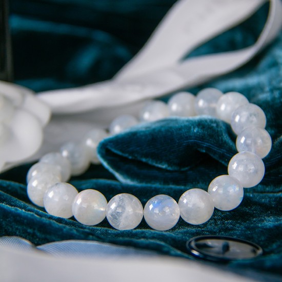 蓝月光手链 Blue Moonstone Bracelet