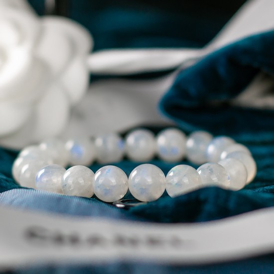 蓝月光手链 Blue Moonstone Bracelet