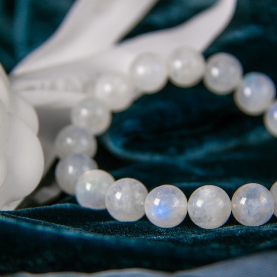 蓝月光手链 Blue Moonstone Bracelet