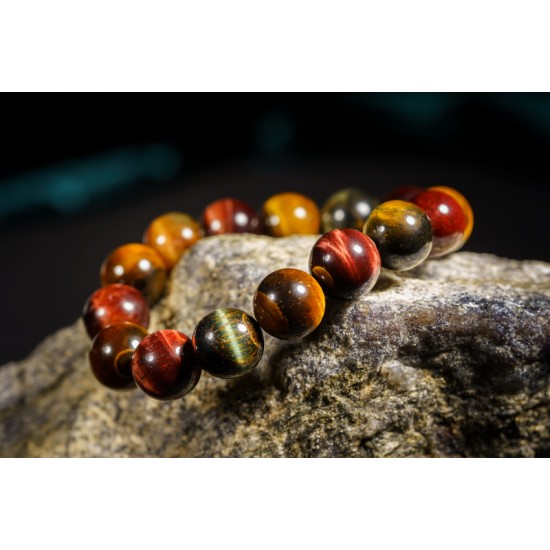 三色虎眼石手链 Tri-Colour Tigerite Bracelet