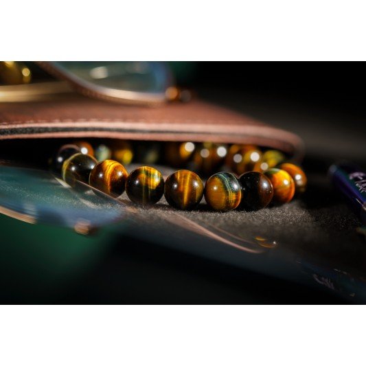 蓝虎眼石手链 Blue Tigerite Bracelet 8mm 蓝虎眼石手链 Blue Tigerite Bracelet 8mm