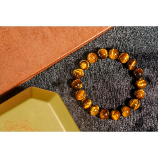 黄虎眼石手链  Yellow Tigerite Bracelet (8mm)