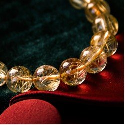 钛金手链 Golden Rutilated Quartz Bracelet