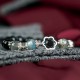 黑曜石+拉长石手链 Mix Crystal Bracelet (Obsidian + Labradorite)