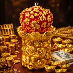 招财进宝酥油烛 WEALTH CANDLE