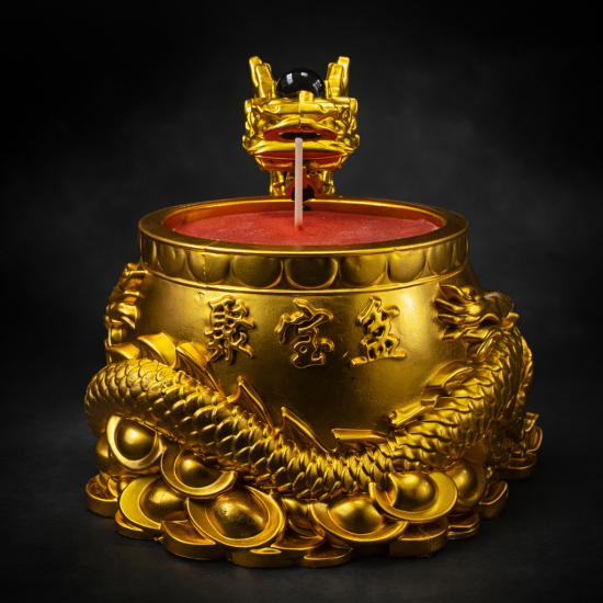 祥龙纳财酥油烛 AUSPICIOUS CANDLE