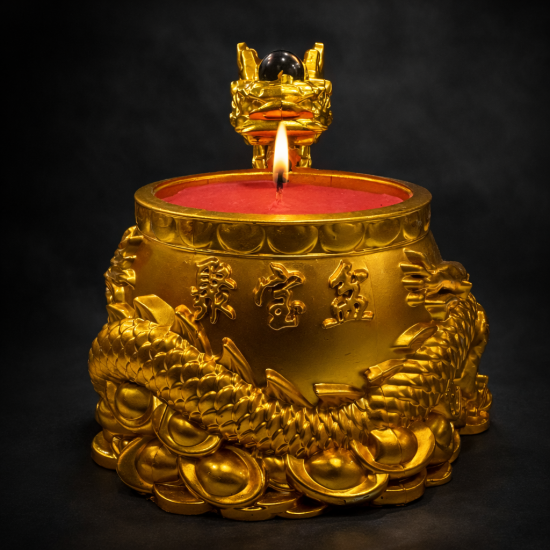 祥龙纳财酥油烛 AUSPICIOUS CANDLE