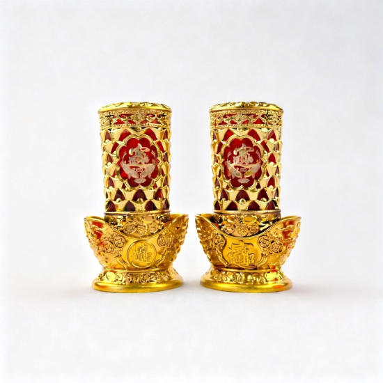 福海招财进宝对烛 FORTUNE CANDLE SET