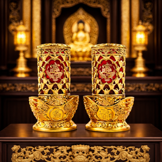 福海招财进宝对烛 FORTUNE CANDLE SET 福海招财进宝对烛 FORTUNE CANDLE SET