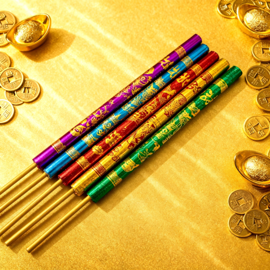 福海五路财神香 FIVE DEITIES OF WEALTH JOSS STICK