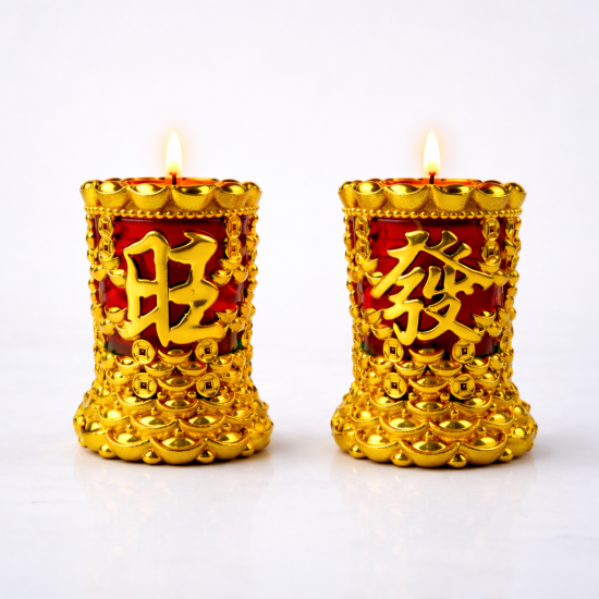 福运旺来对烛 PROSPERITY BLESSINGS CANDLE SET 福运旺来对烛 PROSPERITY BLESSINGS CANDLE SET