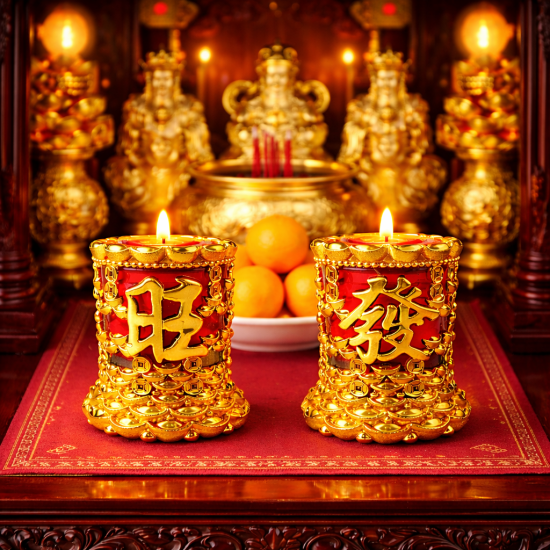 福运旺来对烛 PROSPERITY BLESSINGS CANDLE SET 福运旺来对烛 PROSPERITY BLESSINGS CANDLE SET