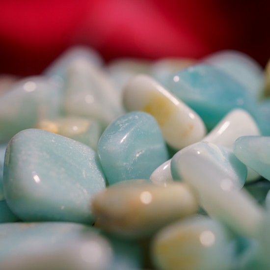 消磁碎水晶：天河石 Tumbled Amazonite