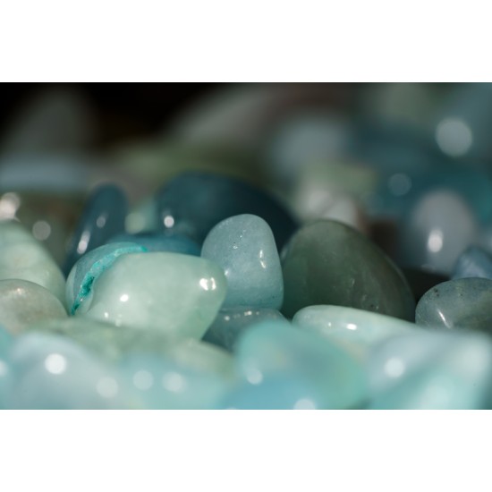 消磁碎水晶：海蓝宝 Tumbled Aquamarine