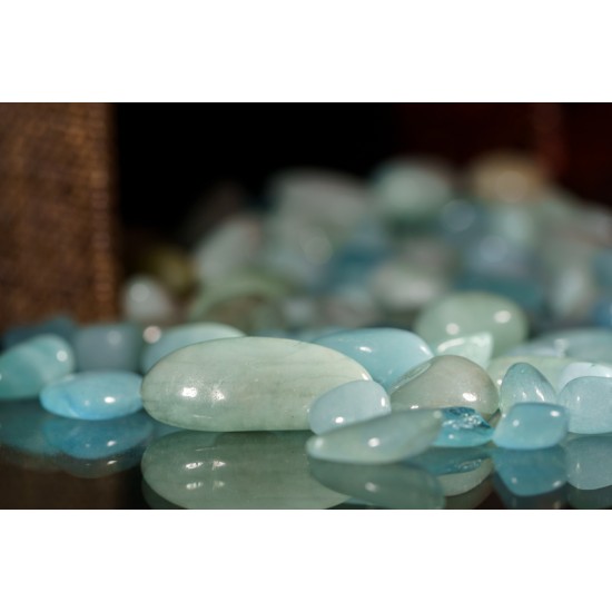 消磁碎水晶：海蓝宝 Tumbled Aquamarine