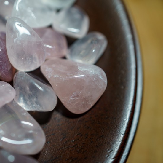 消磁碎水晶：粉水晶 Tumbled Rose Quartz