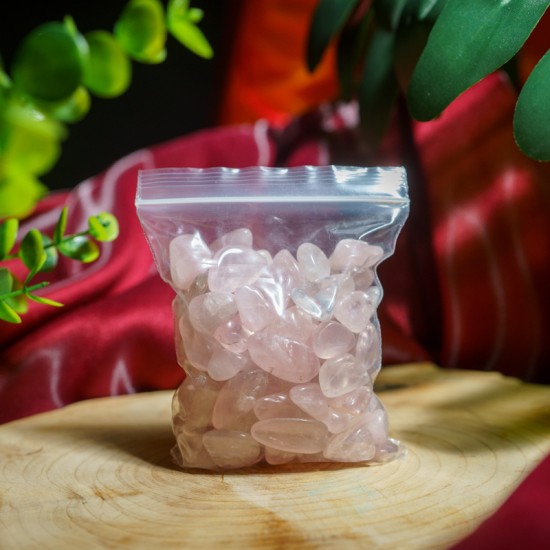 消磁碎水晶：粉水晶 Tumbled Rose Quartz