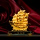 一帆风顺 (小)  Safe Sailing Ship (Golden Sanded) - Small Sized