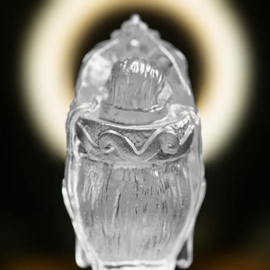 古法琉璃观音 Avalokitesvara Clear Statue (Ancient Glazed Glass)