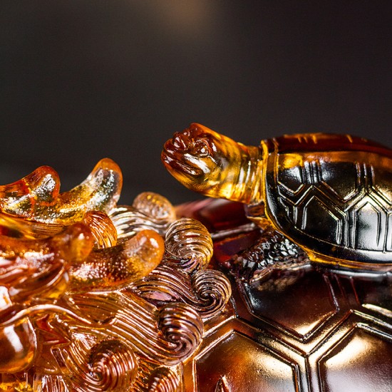 古法琉璃龙龟（大） Ancient Glazed Glass Turtle Dragon (Big Sized)